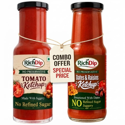 RichDip Tomato Ketchup + Dates & Raisins Ketchup Combo