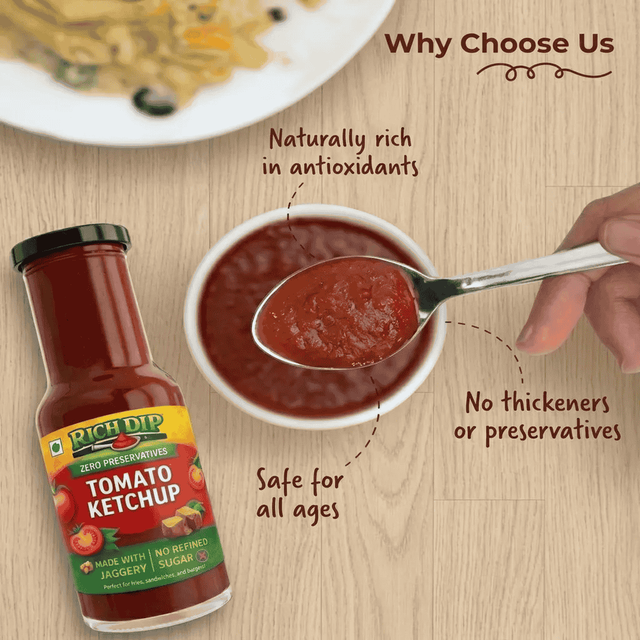 Fresh tomatoes and jaggery used in RichDip ketchup